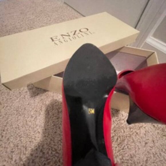 Enzo Anginolini Red Heels Size 5M - Picture 2 of 2